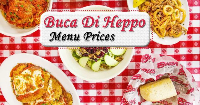 Menu buca beppo di conroe restaurant sign please