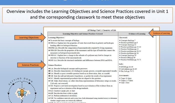 Ap biology unit 1 study guide