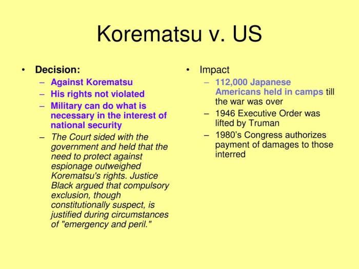 Korematsu v. united states quimbee